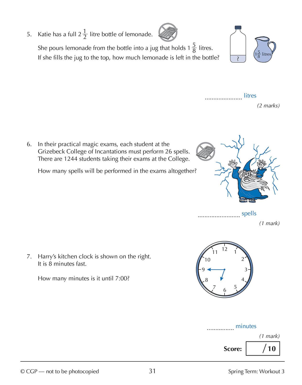 CGP New KS3 Maths 10-Minute Weekly Workouts - Year 7 | Catch-up & Home Learning 7