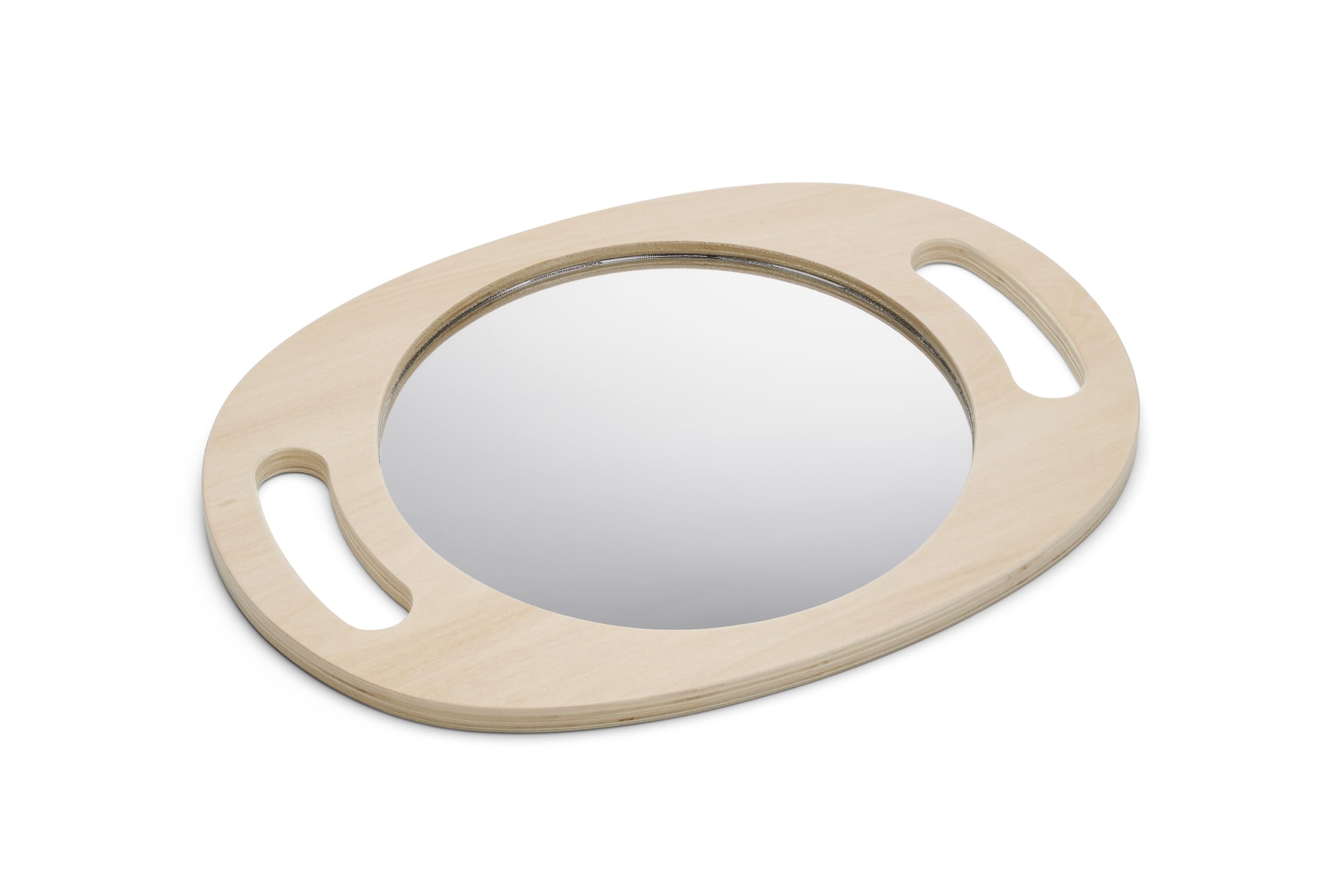 tickit Hand Held Wooden Mirror - Lightweight Exploration for All Ages | Wood Frame | 310x210mm 1
