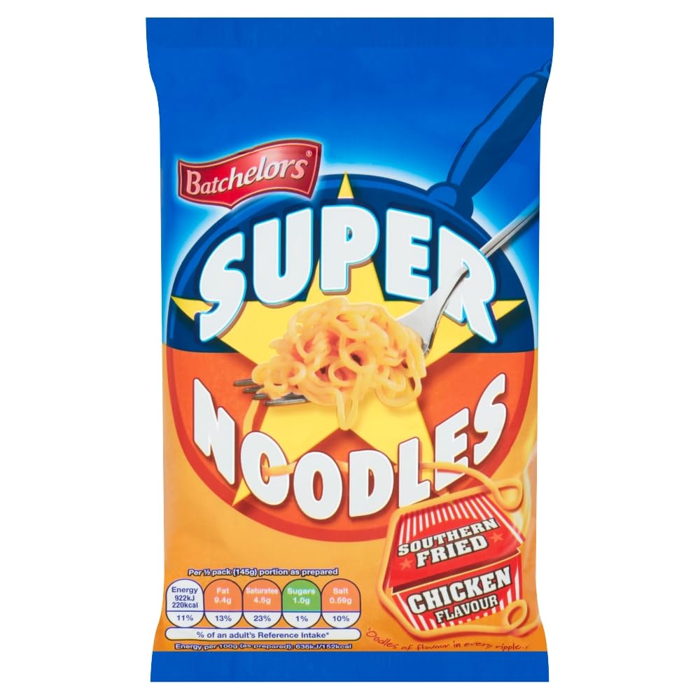 Batchelors Super Noodles - Southern Fried Chicken Flavour Instant Snack | 90g Single Pack