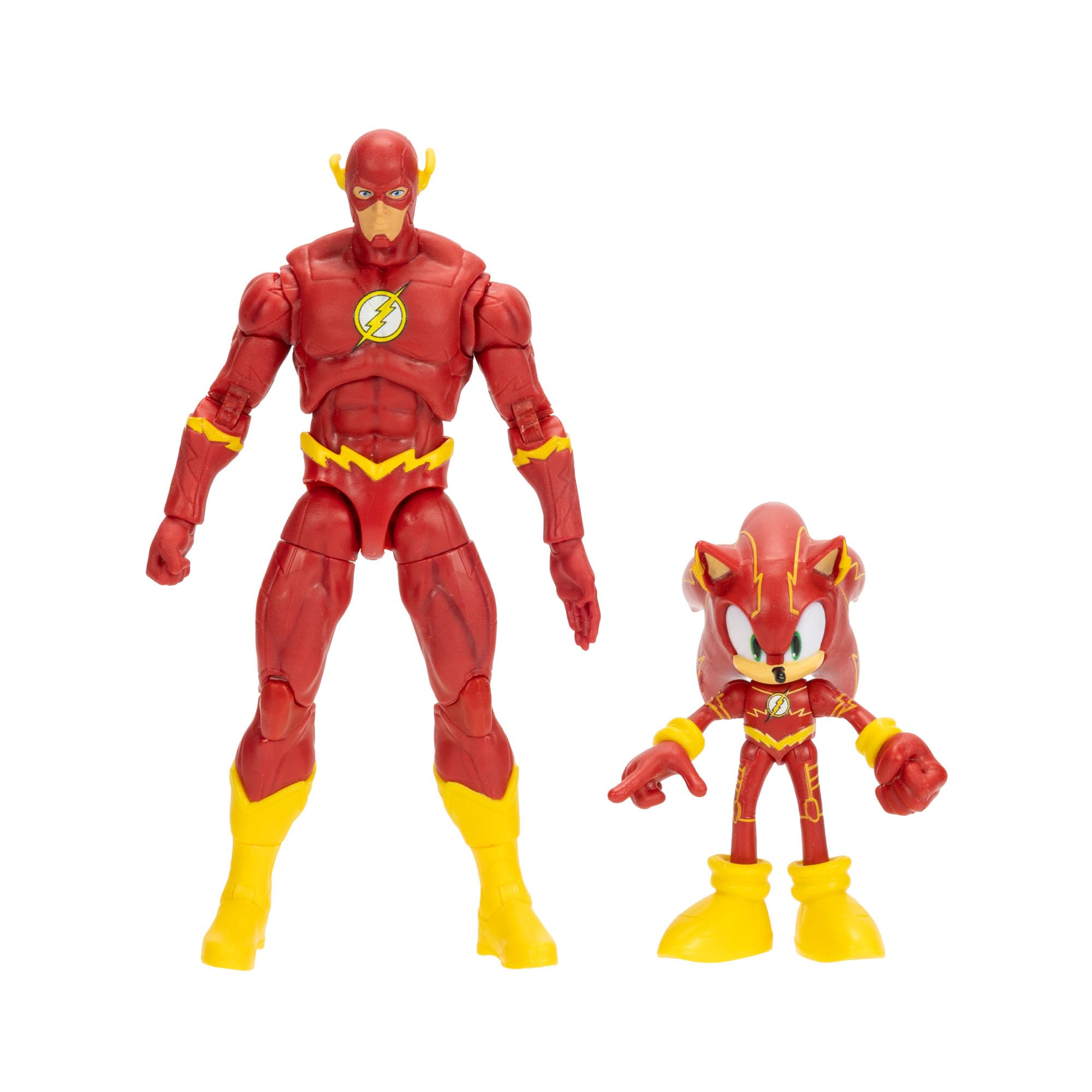 Sonic The Hedgehog DC Crossover Action Figure Multipack: Sonic as The Flash & Classic The Flash | 2.5" & 5" 1