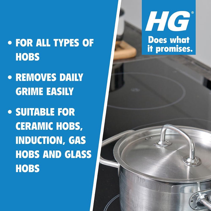 HG - Hob Cleaner for Everyday Use, Induction & Glass Ceramic Cooktop Spray, 500ml