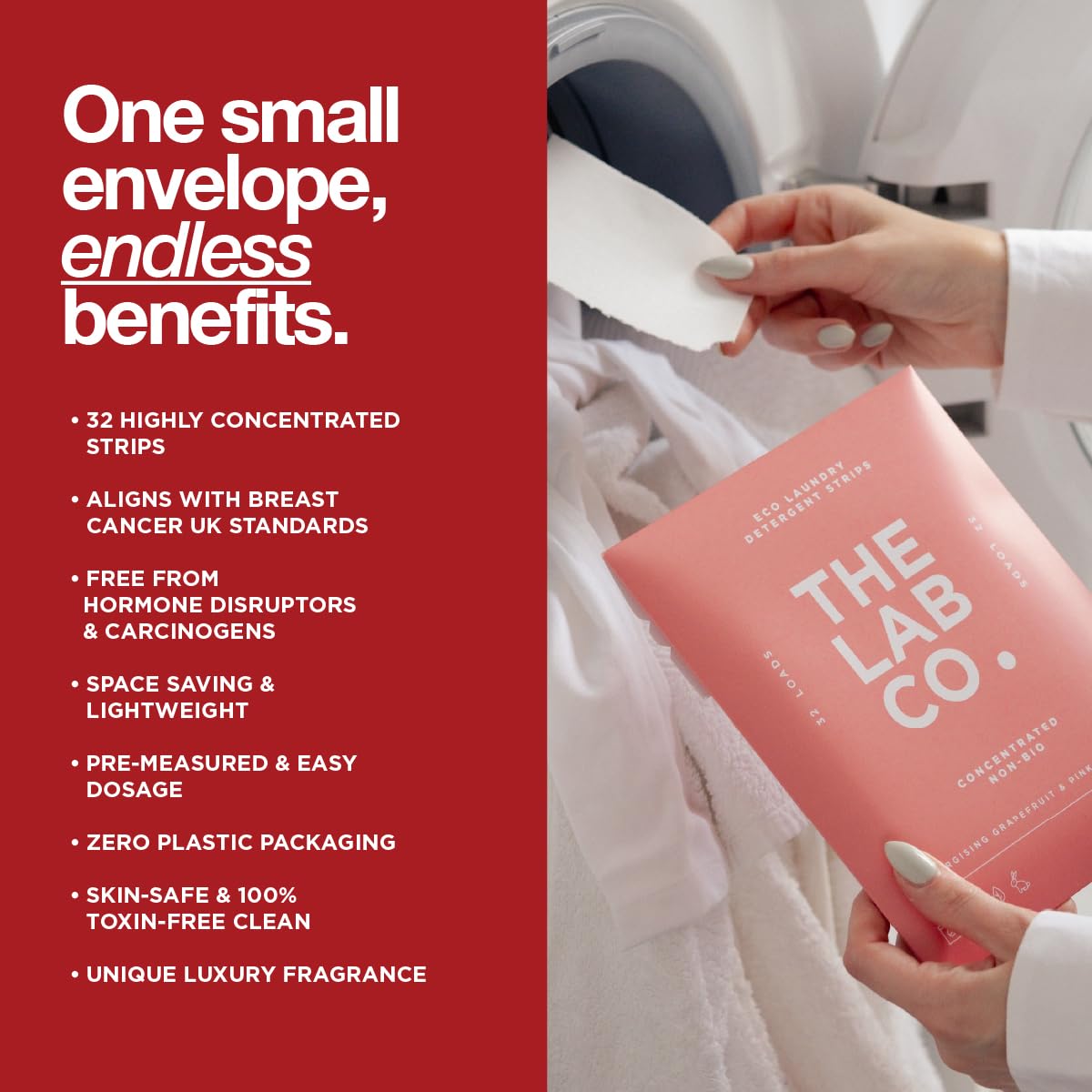 The Lab Co. Laundry Detergent Sheets - Eco Ultra-Concentrate | Pack of 32 | Energising Scent 7