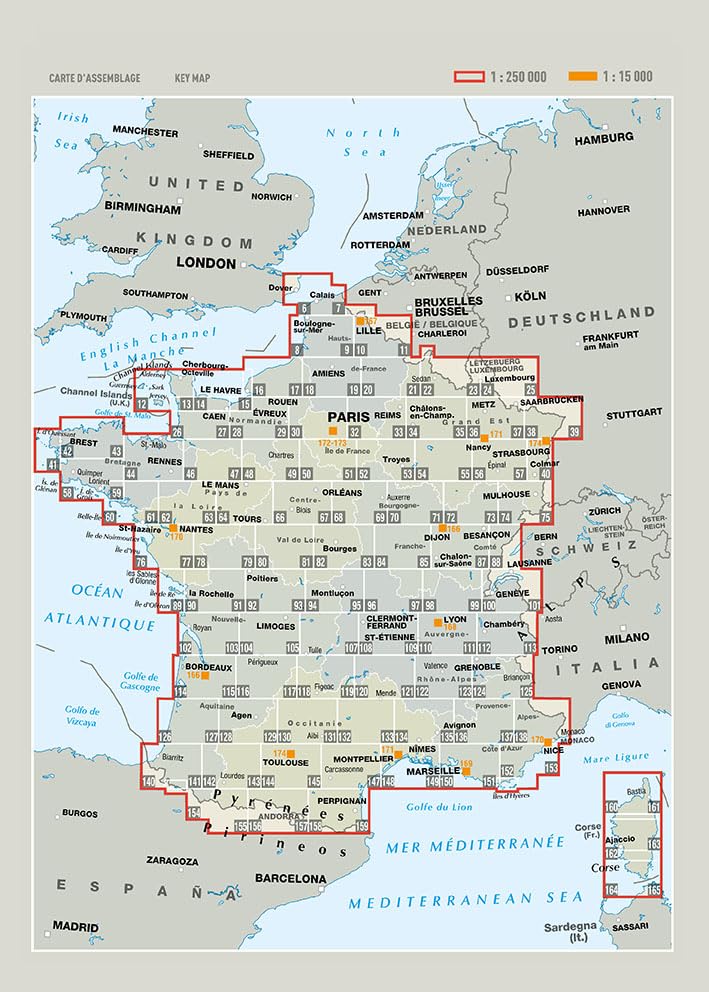 AA Easy Read France 2027 Spiral Bound Road Atlas | 1:250,000 Scale Mapping 2