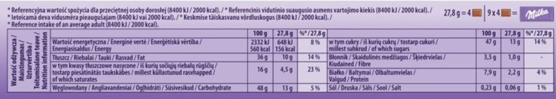 Milka Mmmax Alpine Milk Chocolate with Whole Hazelnuts, 250 g Bar