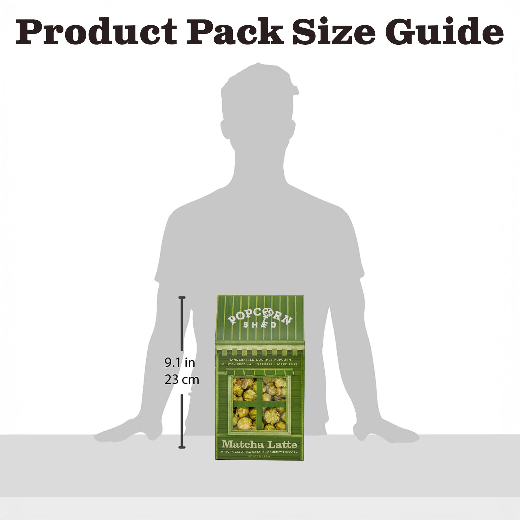 Popcorn Shed Matcha Latte Gourmet Popcorn - Caramel Drizzle | 80g Bag 6