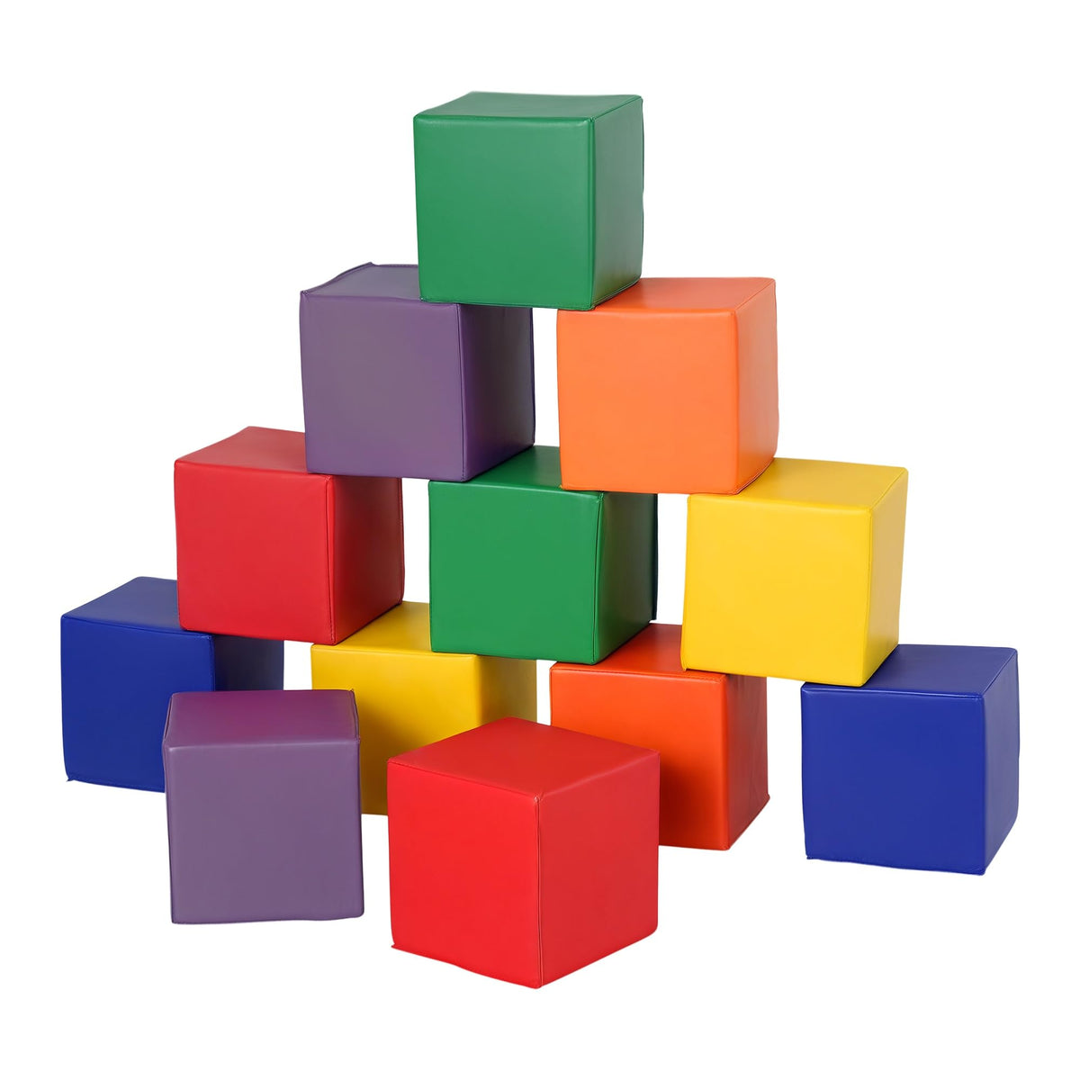 HOMCOM Soft Play Foam Blocks - 12 Piece, 20 x 20 x 20 cm, 12–36 Months