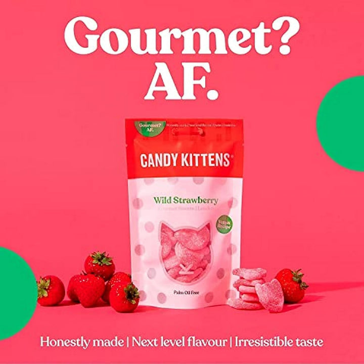 Candy Kittens THE OG Vegan Chewy Sweets Bundle (4 x 140g) - Wild Strawberry, Sour Watermelon, Eton Mess & Very Cherry