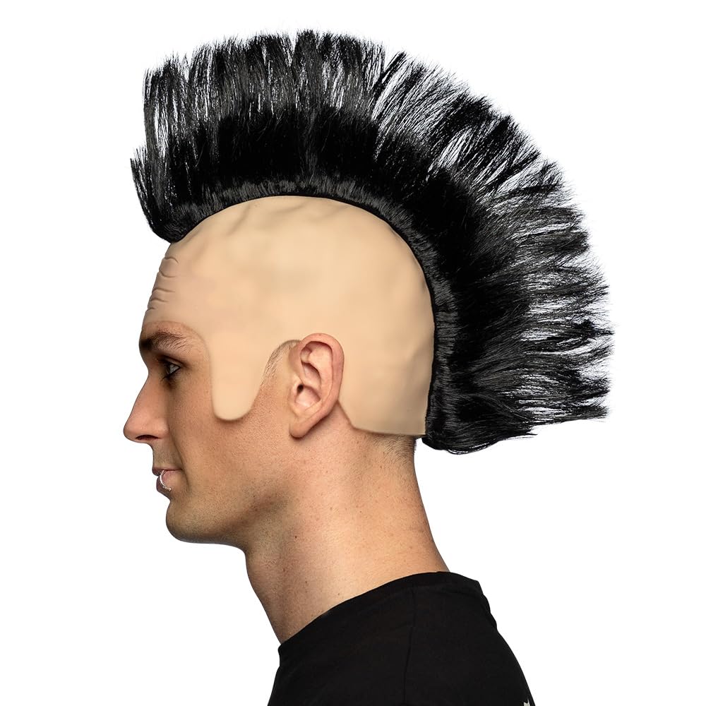 Boland Punk Crest Mohawk Wig – Black Adult Wig for Men 2