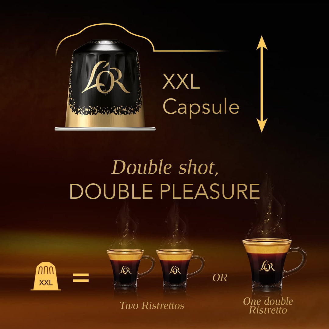 L'OR BARISTA Double Ristretto XXL Aluminium Medium Roast Coffee Capsules (50 Capsules)