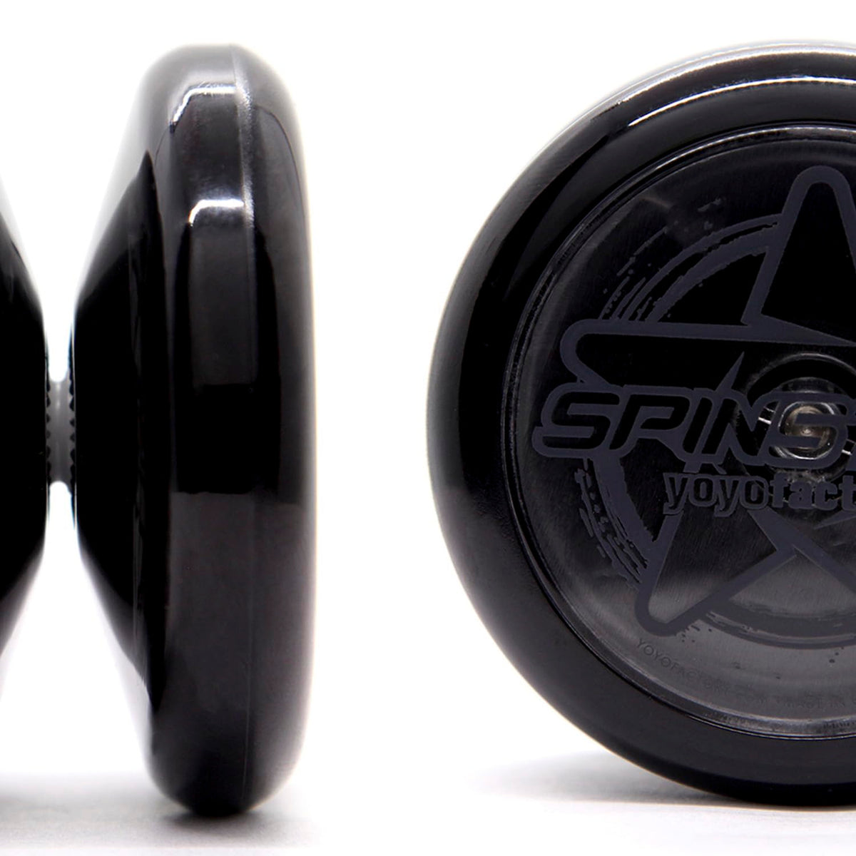 YOYO FACTORY SPINSTAR Yo-Yo - Black | Beginner Friendly | Plastic Bearing | Durable Polycarbonate
