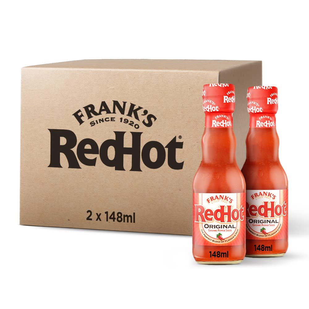 Frank's RedHot Original Cayenne Pepper Sauce - Classic Buffalo Wing Flavour | 148 ML (Pack of 2) 1