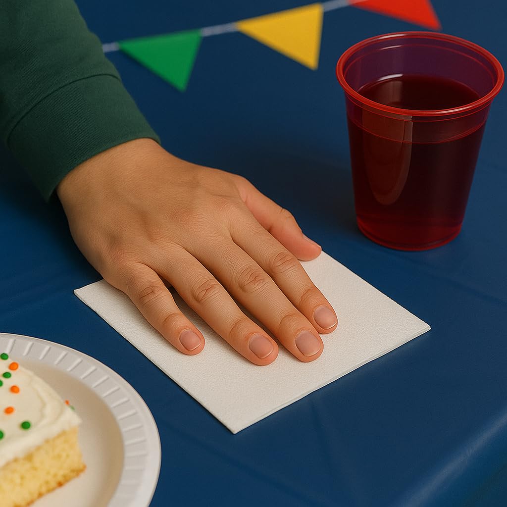 1ABOVE Paper Napkins - 1-Ply White for Parties & Catering | 30x30 cm | 100 Pack 3
