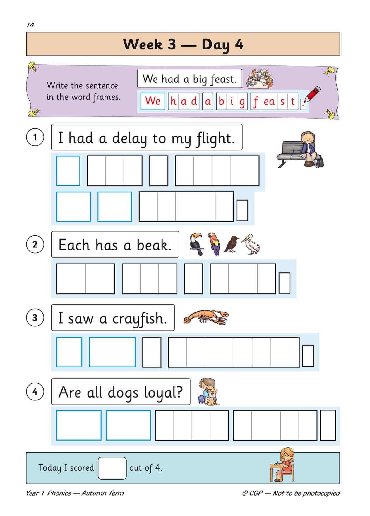CGP Year 1 Daily Practice Book - Phonics Study Aid for Autumn Term | Ages 5-6 | Paperback 5