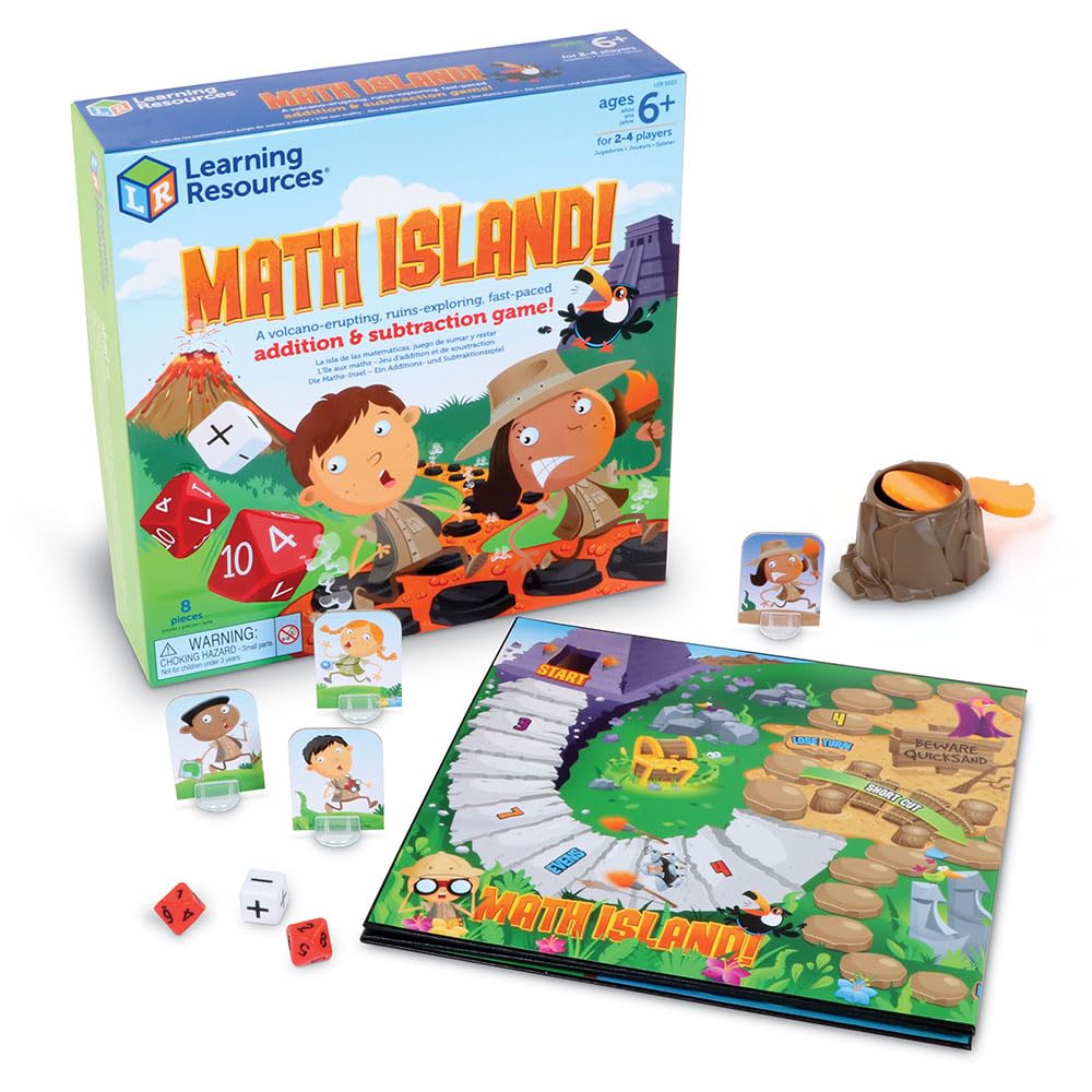 Learning Resources Maths Island Addition & Subtraction Game Board Game 1