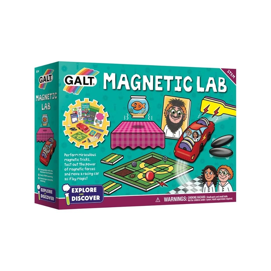 Galt Magnetic Lab Science Kit - 9 Experiments | Ages 6+ | STEM Learning 1