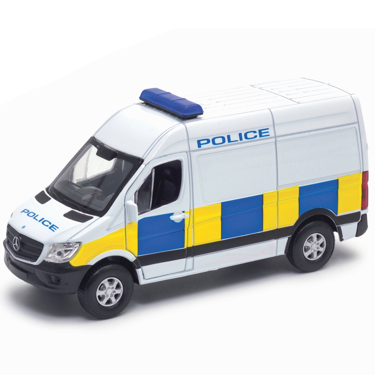 Peterkin Police Mercedes Benz Sprinter Toy Vehicle - Pull Back & Go Diecast Van for Kids 1