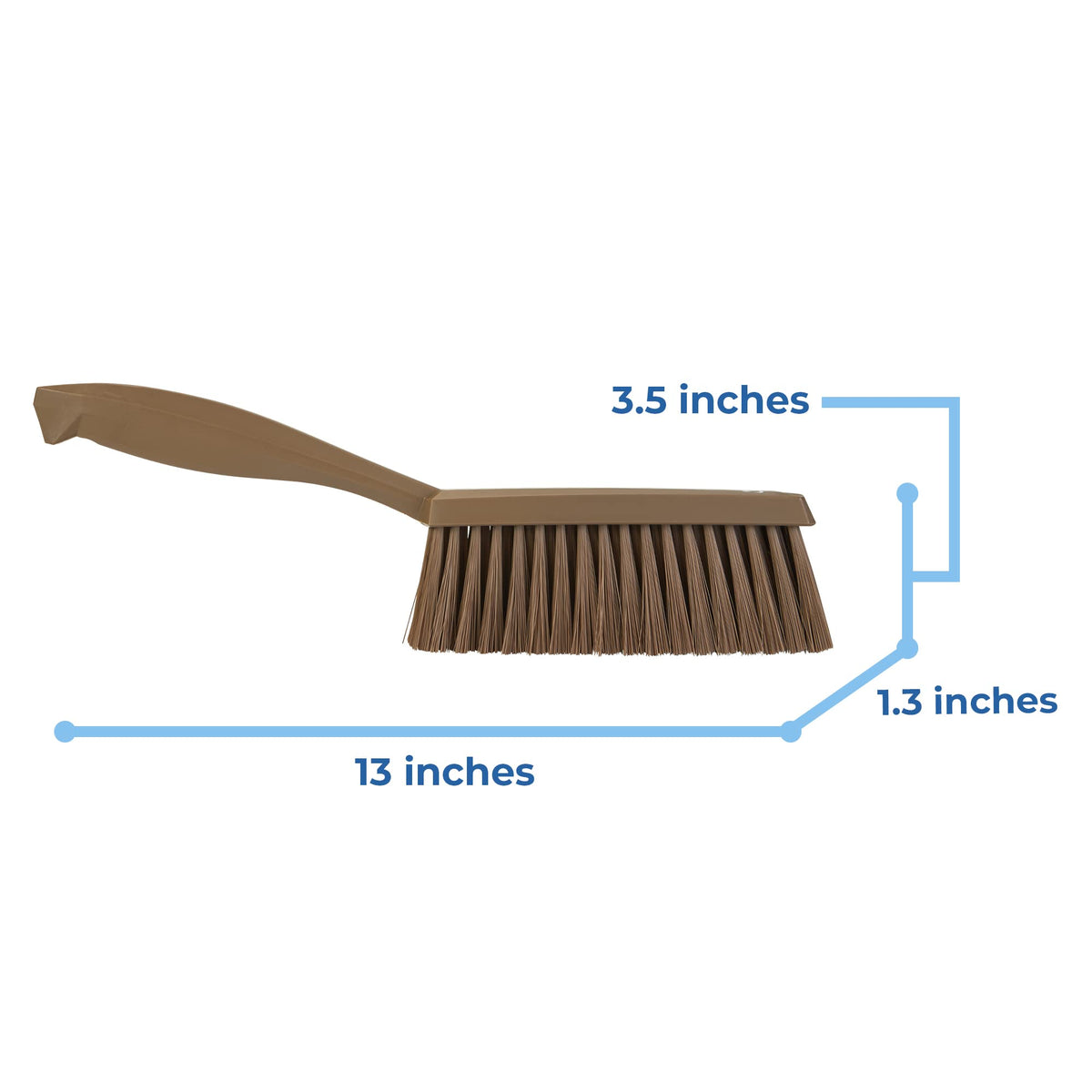 Vikan Dustpan Brush, Soft - Brown, 33 x 3.3 x 8.4 cm