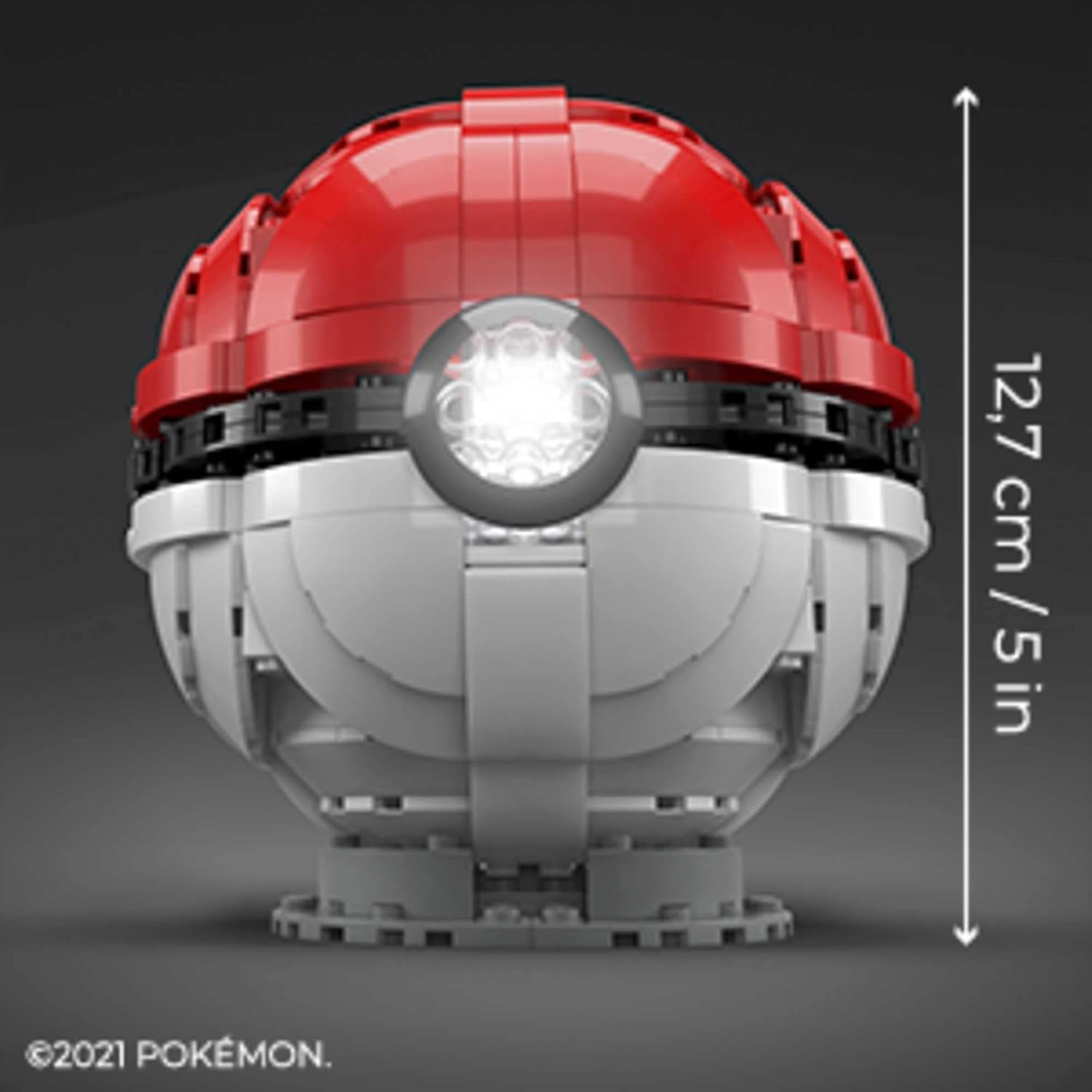 MEGA Pokémon Jumbo Poké Ball Building Set - 5-inch Light-Up Collectible, 303 Pieces 2