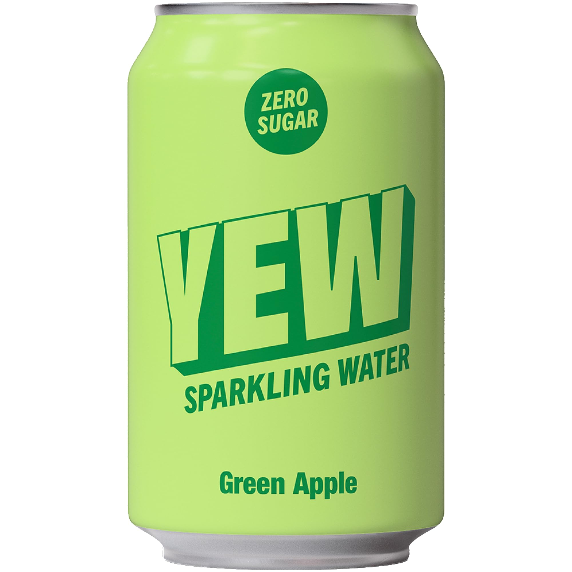 YEW Green Apple Sparkling Water - Zero Sugar, Zero Calories | 330ml Can