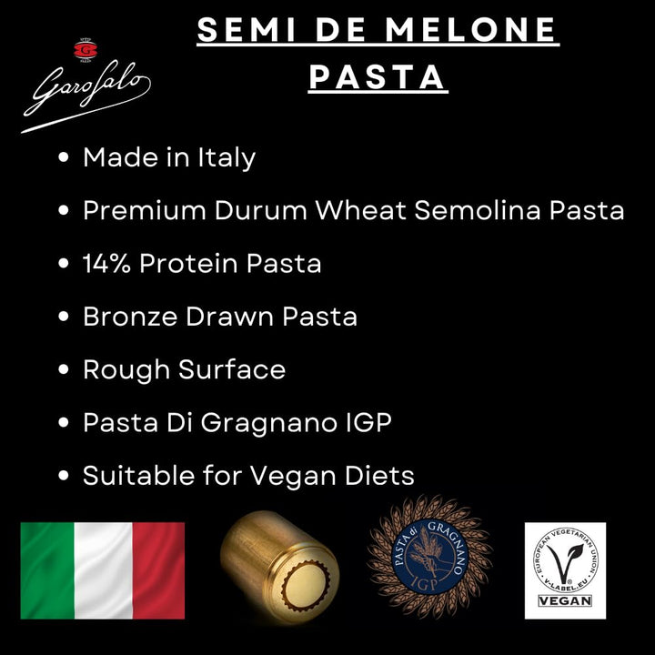 Garofalo Semi Di Melone Italian Soup Pasta - Vegan, Short Pasta Shape, 500g