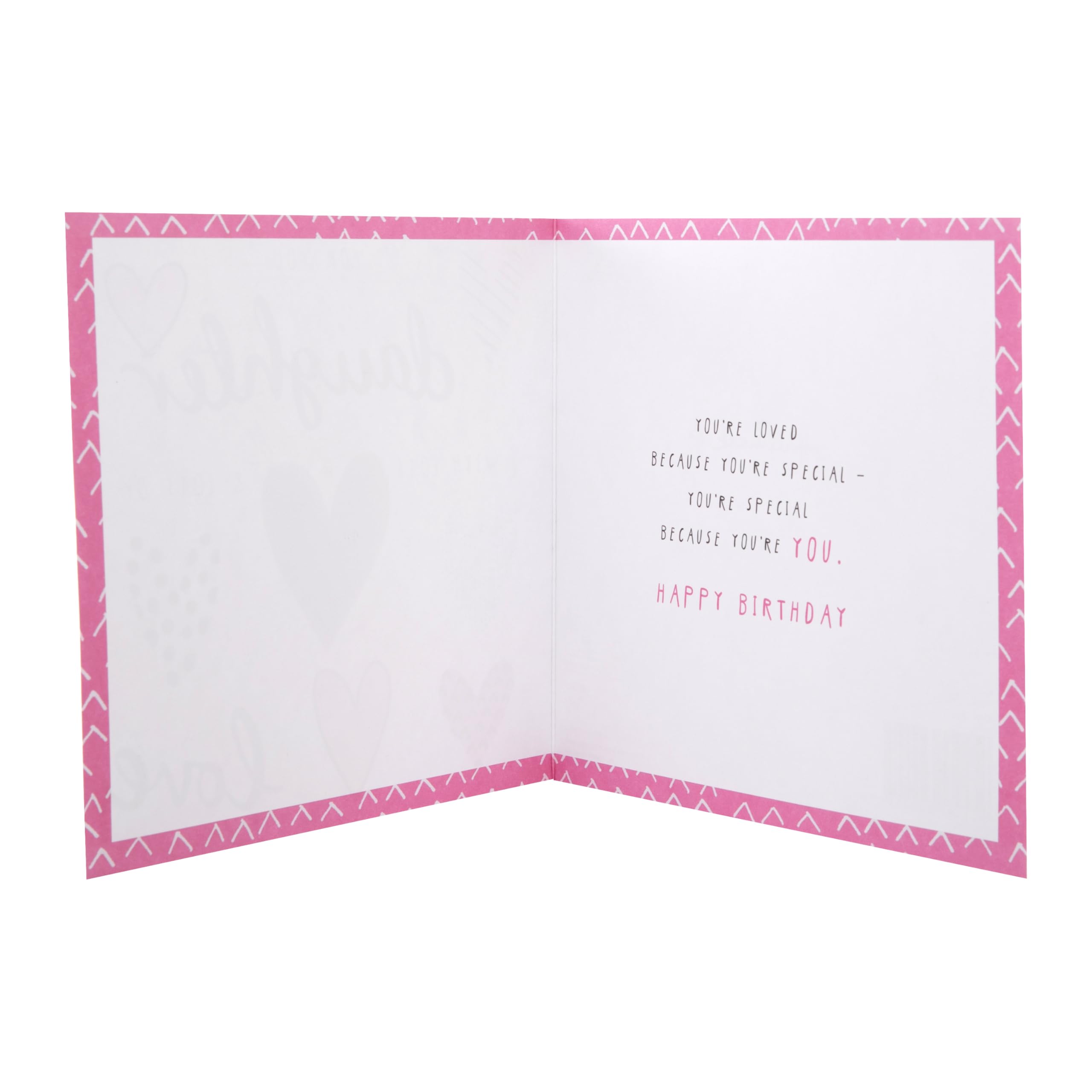 Hallmark Birthday Card for Daughter - 16cm x 16cm with 3D Heart Design 2