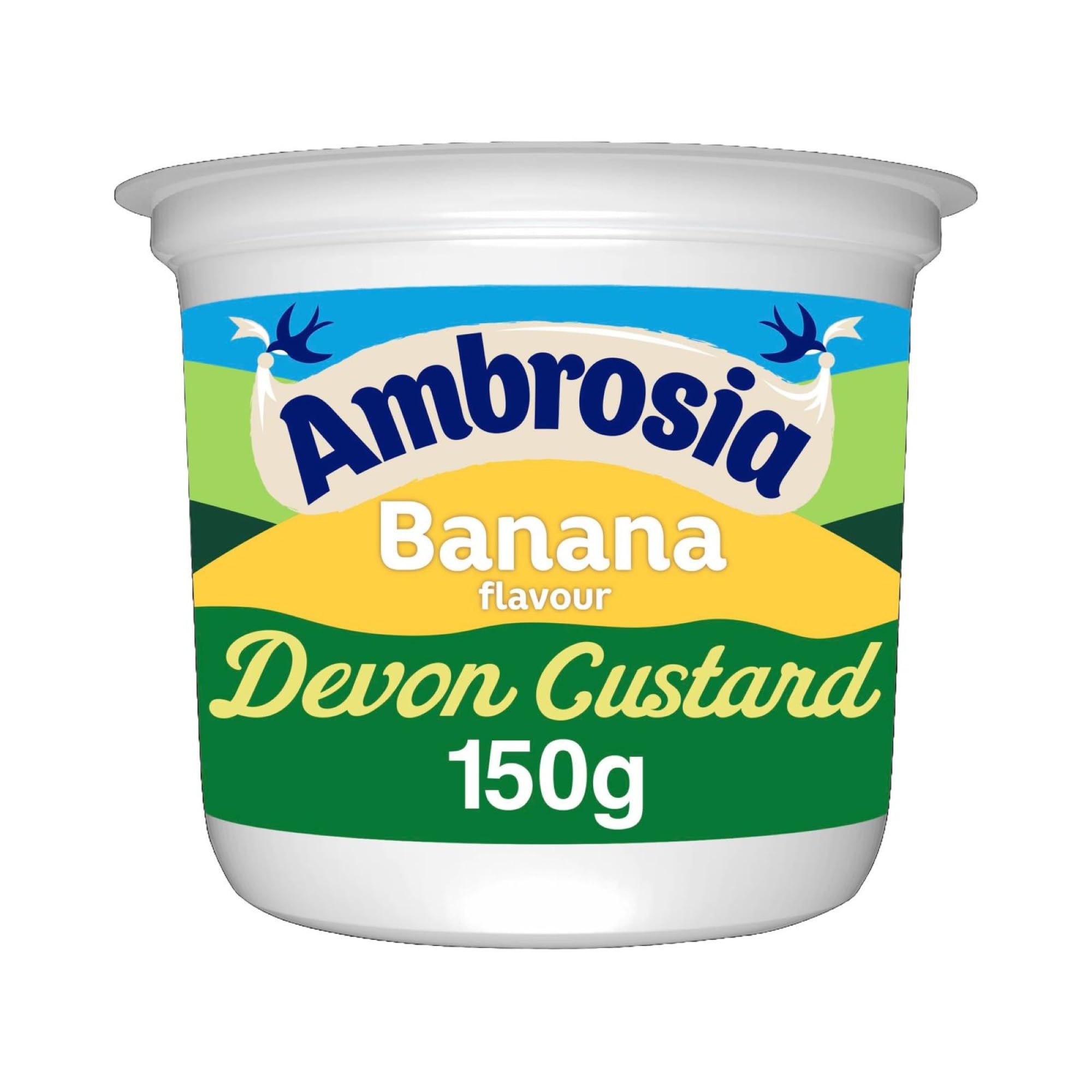 Ambrosia Banana Flavour Devon Custard Pots, Creamy Ready-to-Eat Dessert, 12 x 150g Pots 3