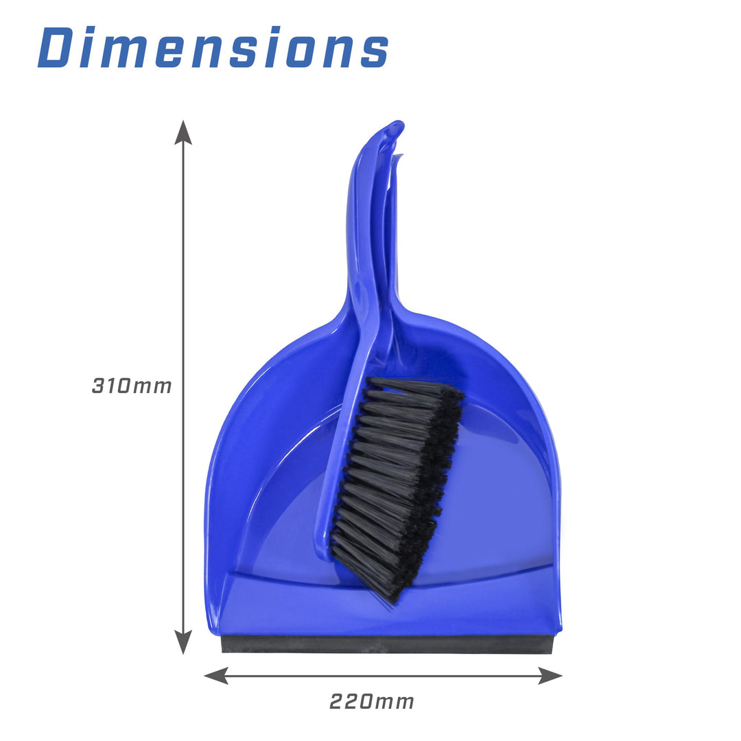 Faithfull - Plastic Dustpan and Brush Set 220 mm Wide