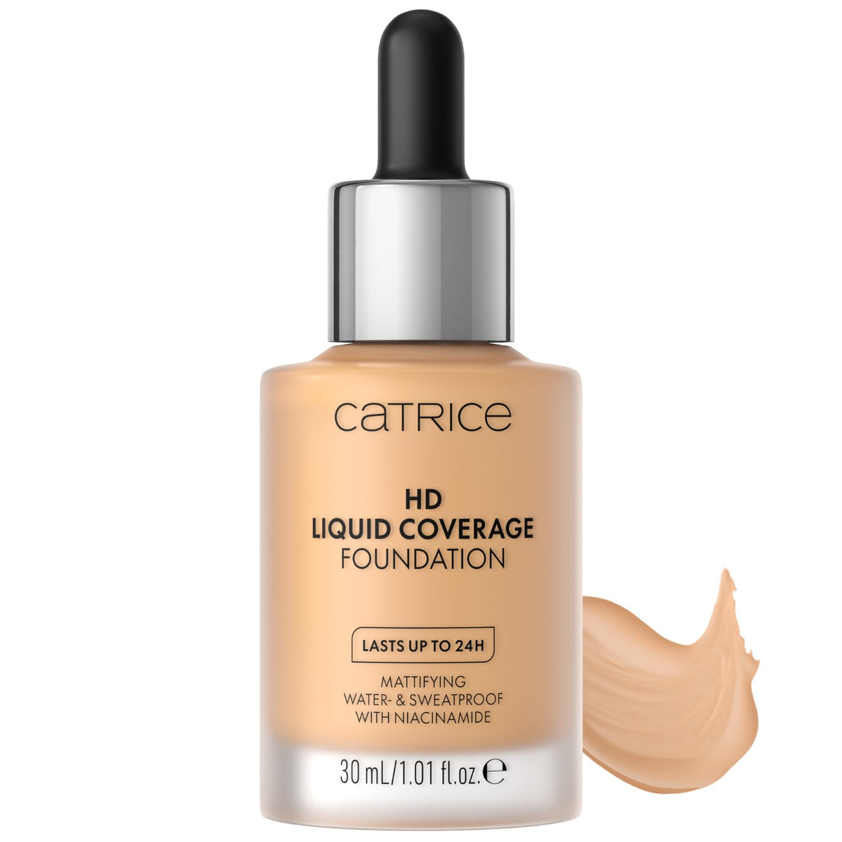 Catrice HD Liquid Coverage Foundation - 034 Medium Beige, 30 ml, Matte, Longlasting, Oil-Control