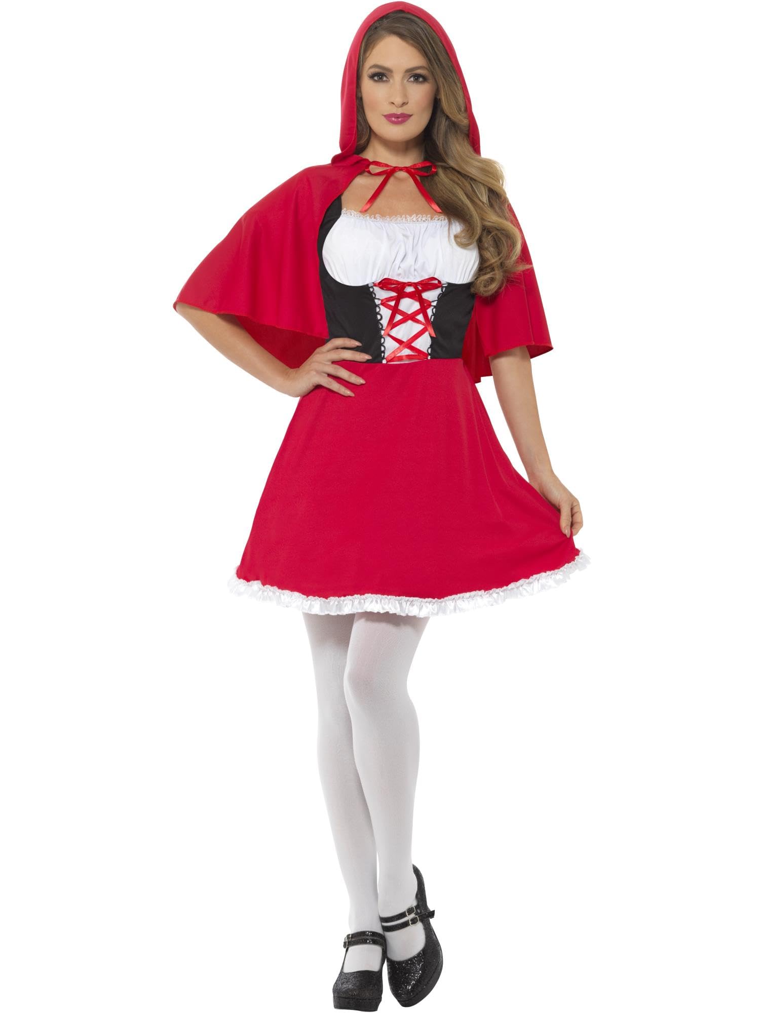Smiffys Red Riding Hood Costume - Adult Fancy Dress Outfit 1