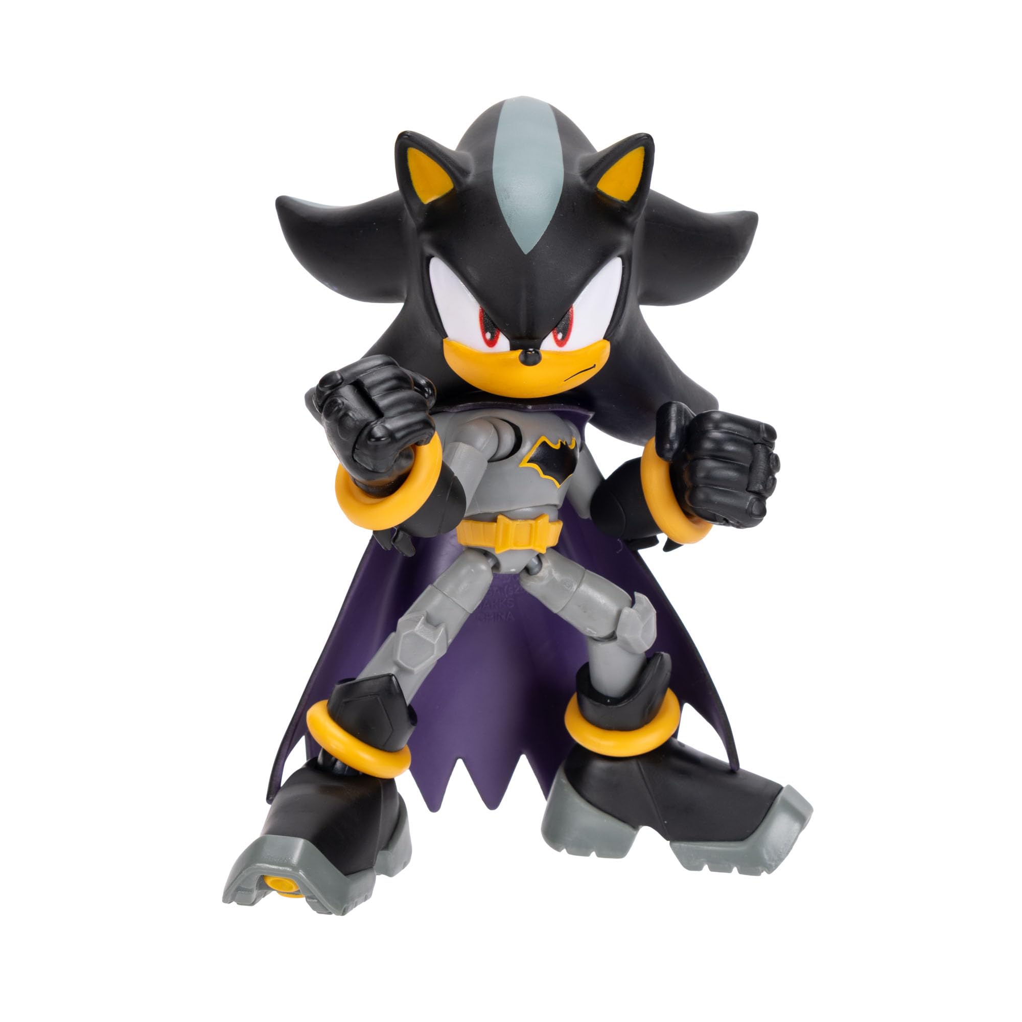 Sonic The Hedgehog DC Comics Shadow as Batman Action Figure - 5" / 13cm Tall | 22 Points of Articulation