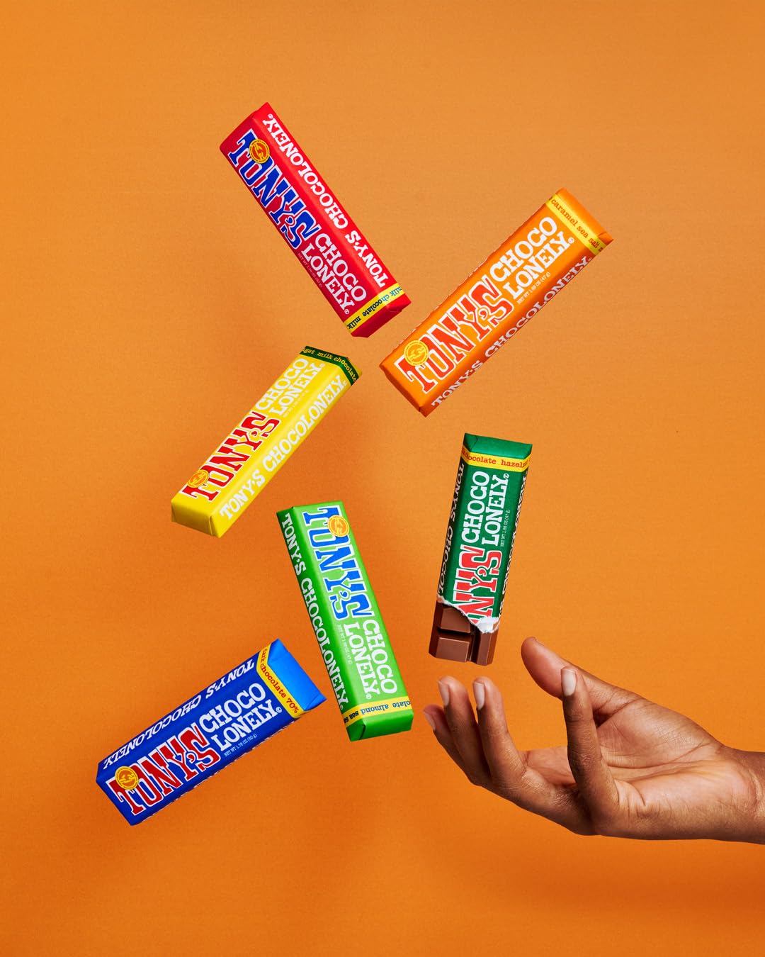 Tony's Chocolonely Milk Chocolate Caramel and Sea Salt Bar - 47g | Fairtrade 4