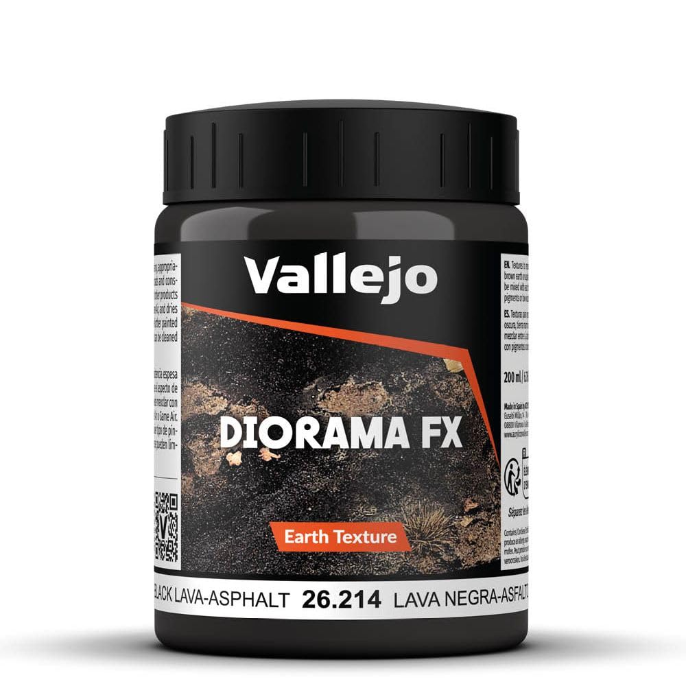 Vallejo Model Color Stone Textures Black Lava Acrylic Paint - 200 ml
