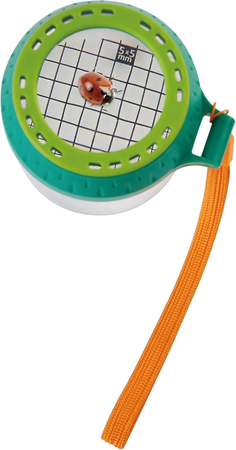 Hape Explorers Bug Jar - Portable Insect Study Center with Magnifying Glass, 4x Zoom & Measuring Grid, Ages 4-8 2