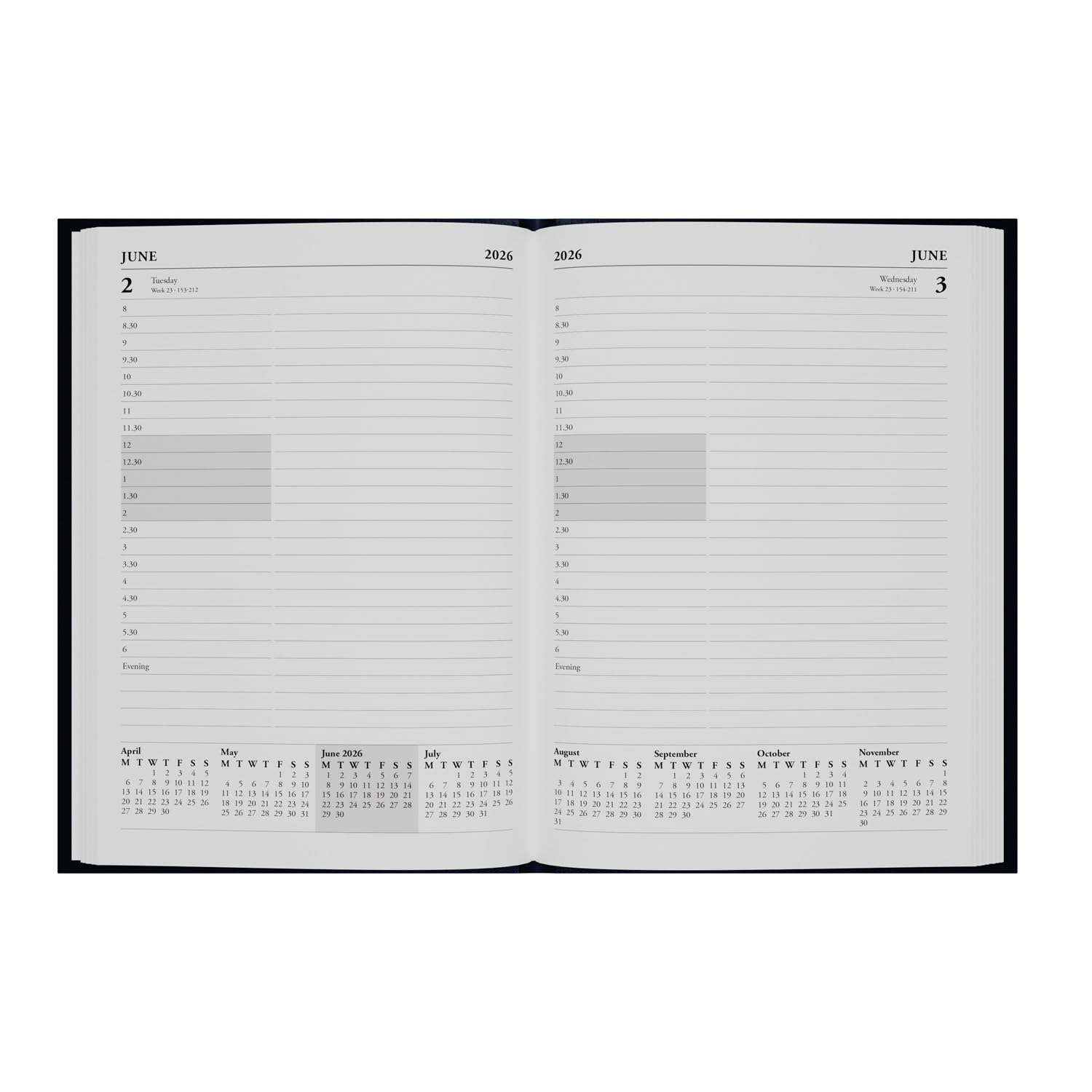 Collins Essential 2026 12 Month Appointment Book Planner | A5 Day-to-Page | Black
