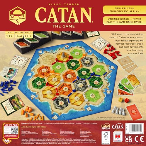 CATAN 6th Edition Board Game for 3-4 Players, Ages 10+