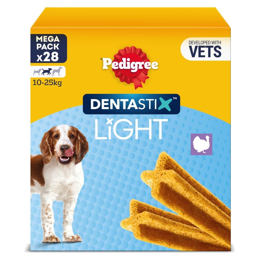 Pedigree Dentastix Light Dental Sticks - Medium Dog Treats | Low Fat | Reduces Tartar by 85% 1