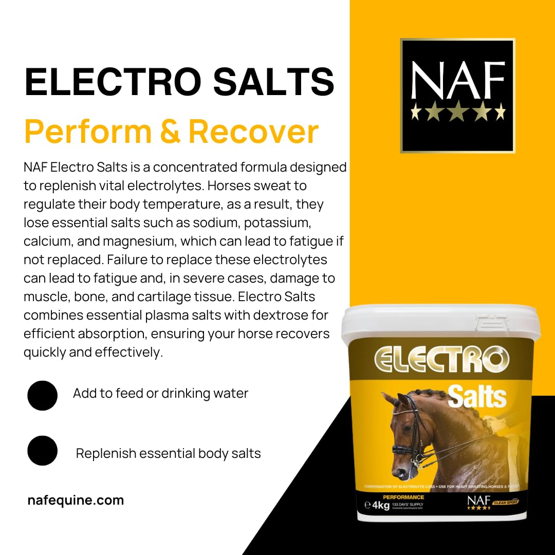 NAF Electro Salts 1kg - Replaces Electrolytes Lost During Exercise | Supports Rehydration & Recovery | For Performance & Working Horses 2