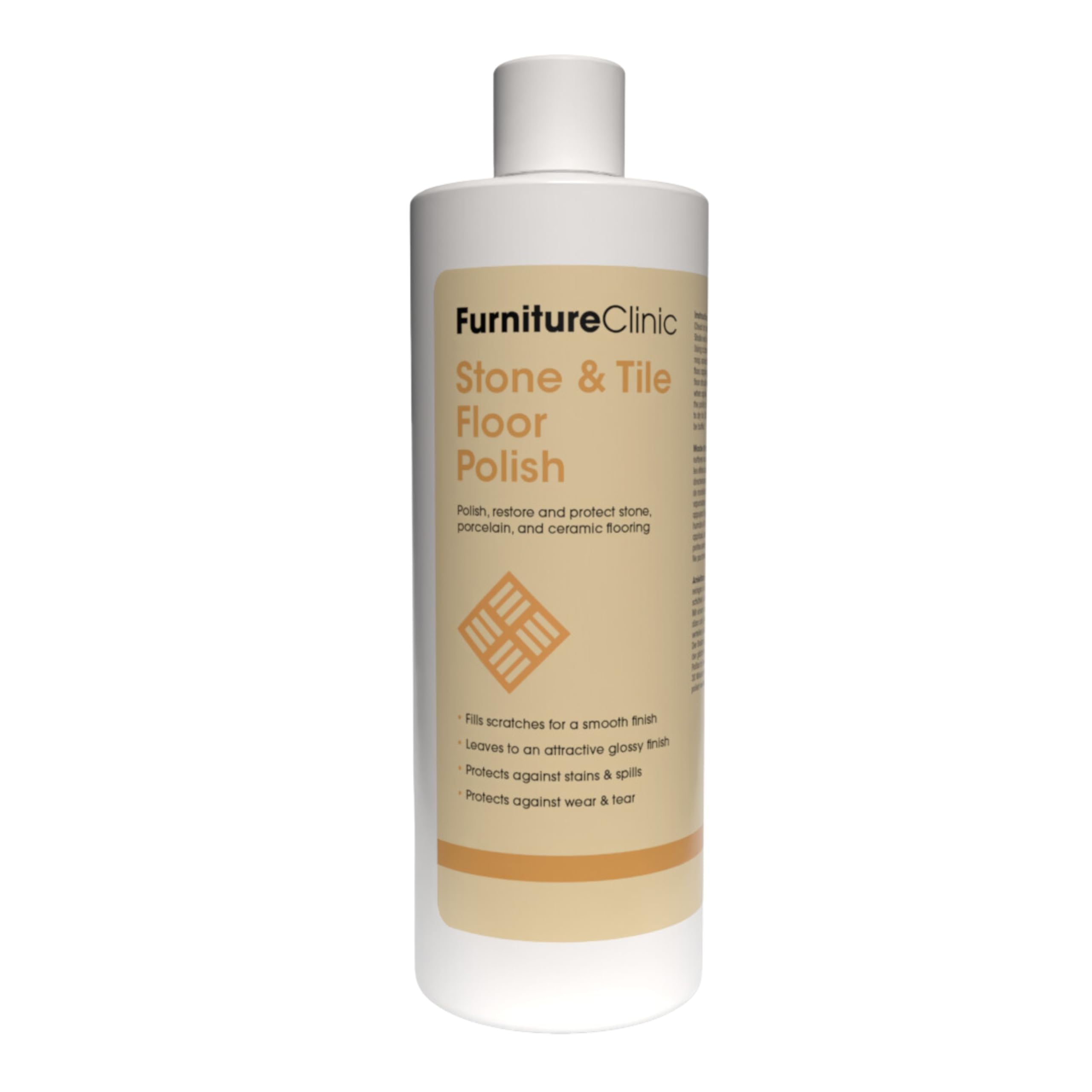 Furniture Clinic Stone & Tile Floor Polish - 500ml Glossy Sheen | Non-Slip | Restores Scratches