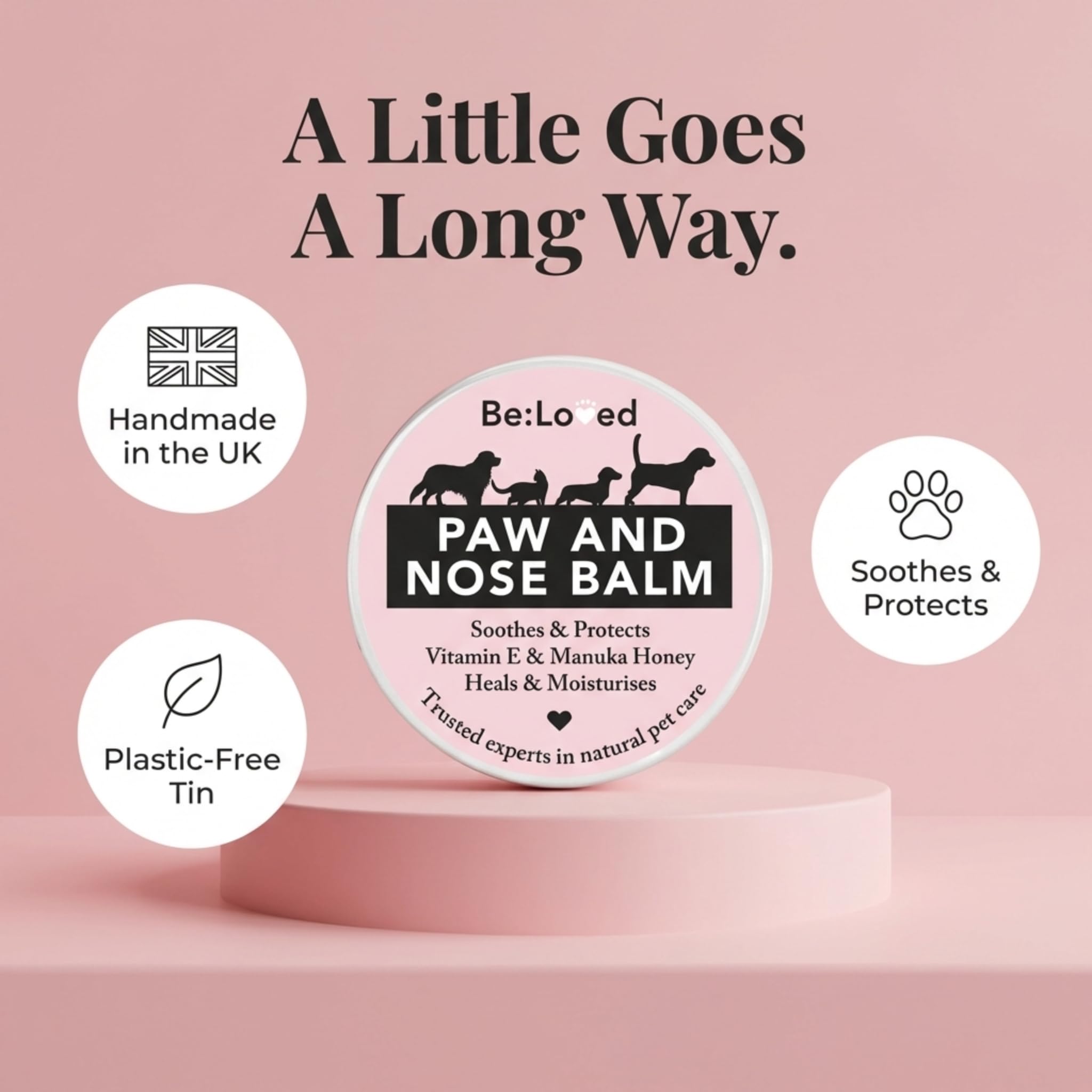 Be:Loved Be:Soft Natural Dog Paw & Nose Balm - Nourishes & Moisturises | 60g 4