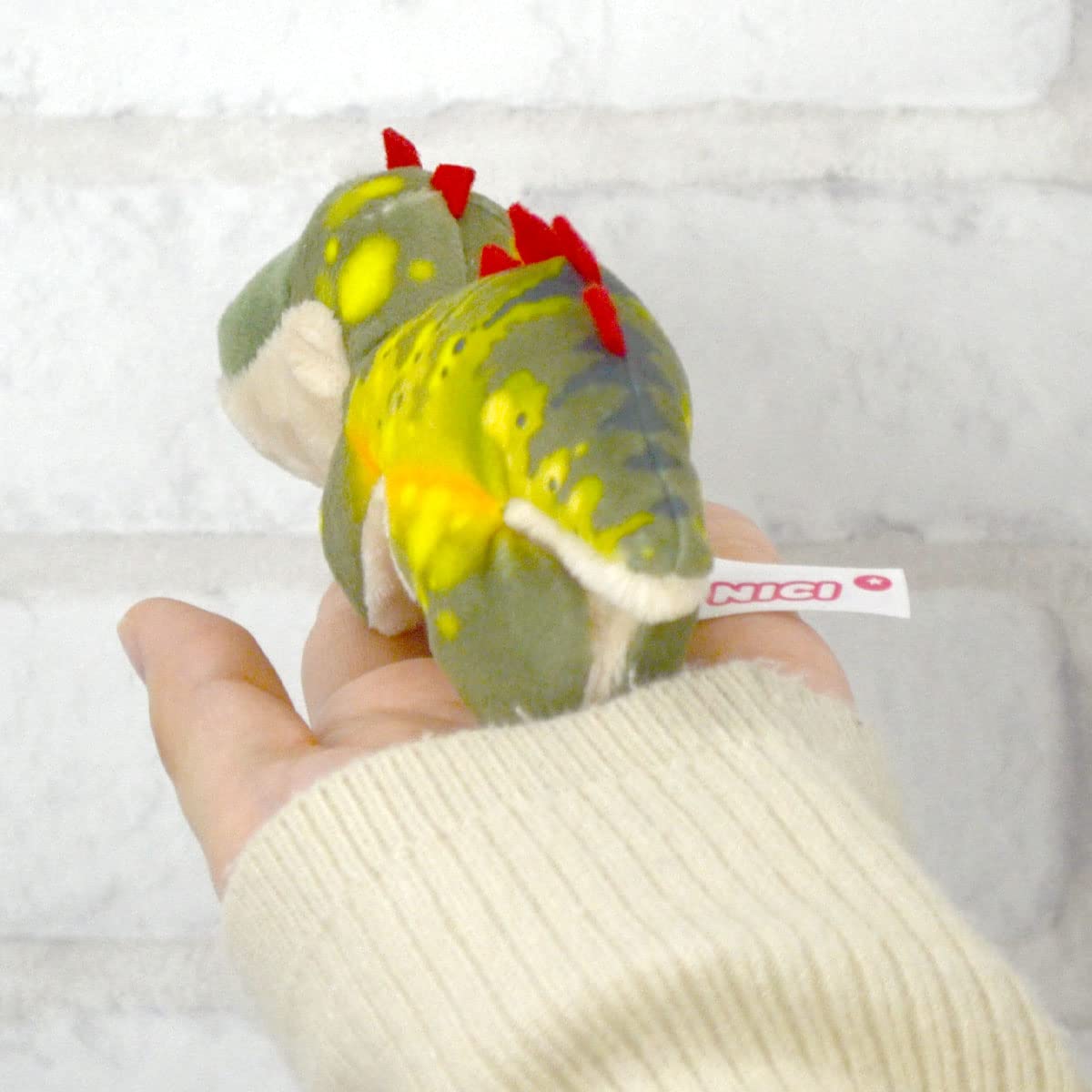 Nici MagNICI Dino Fossily Stuffed Animal - 12cm Green Dinosaur with Invisible Magnets 6