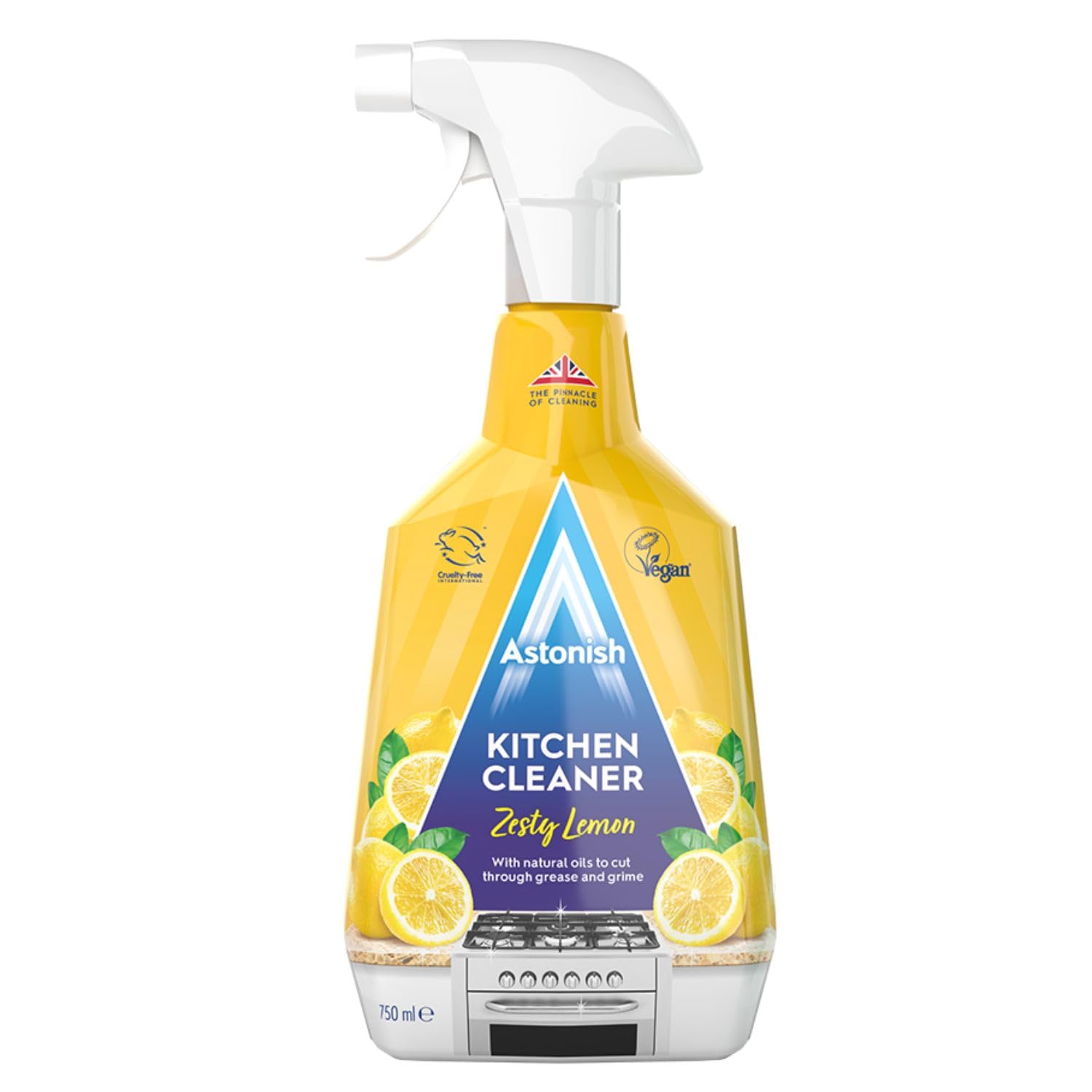 Astonish Kitchen Cleaner - Antibacterial, Zesty Lemon Scent, 750ml 1
