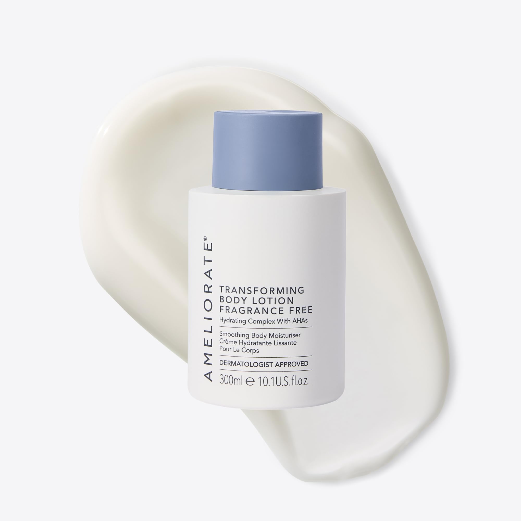AMELIORATE Fragrance-Free Transforming Body Lotion - 300 ml | Exfoliating Moisturiser for KP & Bumpy Skin