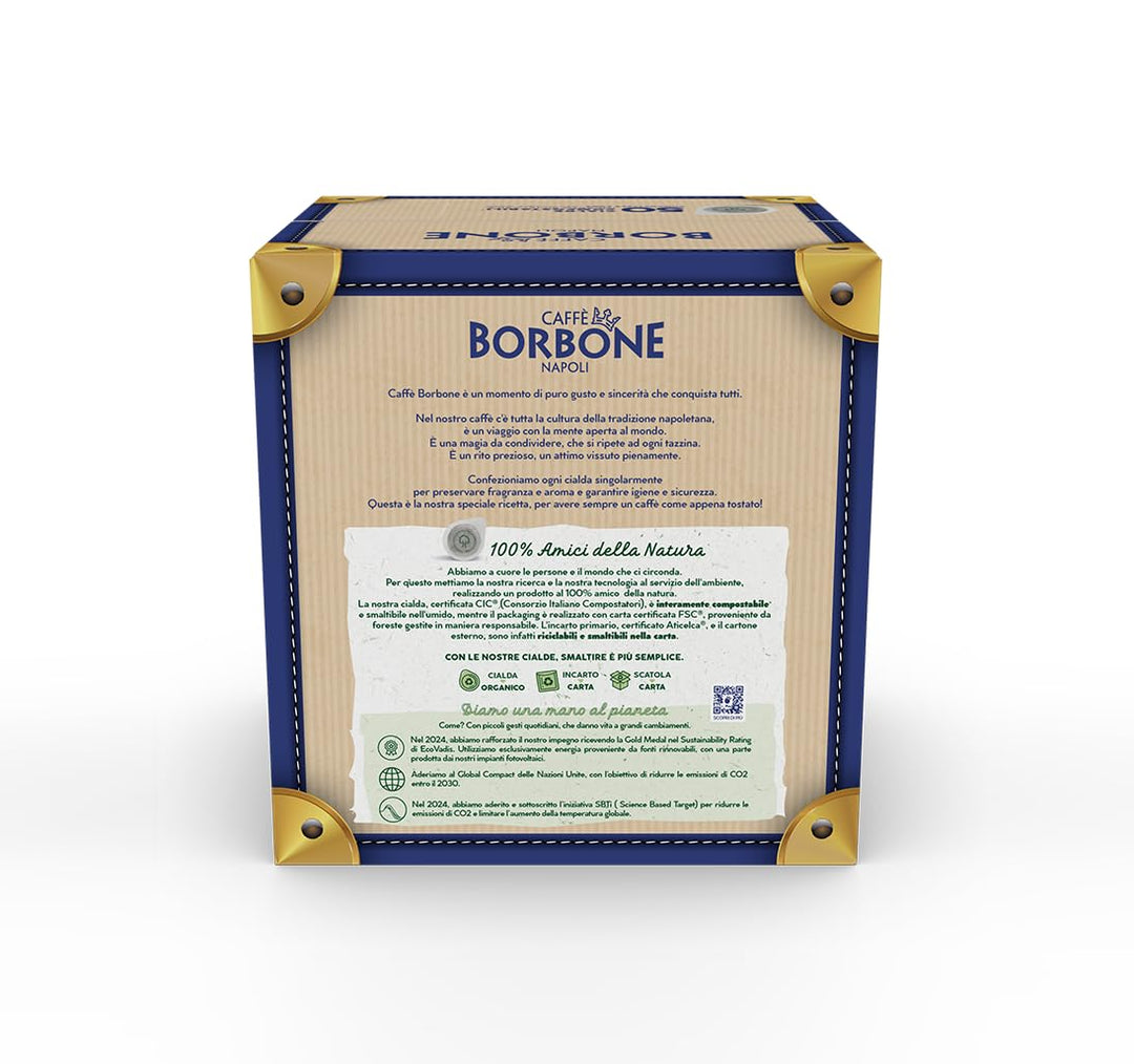 Caffè Borbone Gold Blend Compostable Coffee Pods - 50 Pods - ESE 44mm Compatible