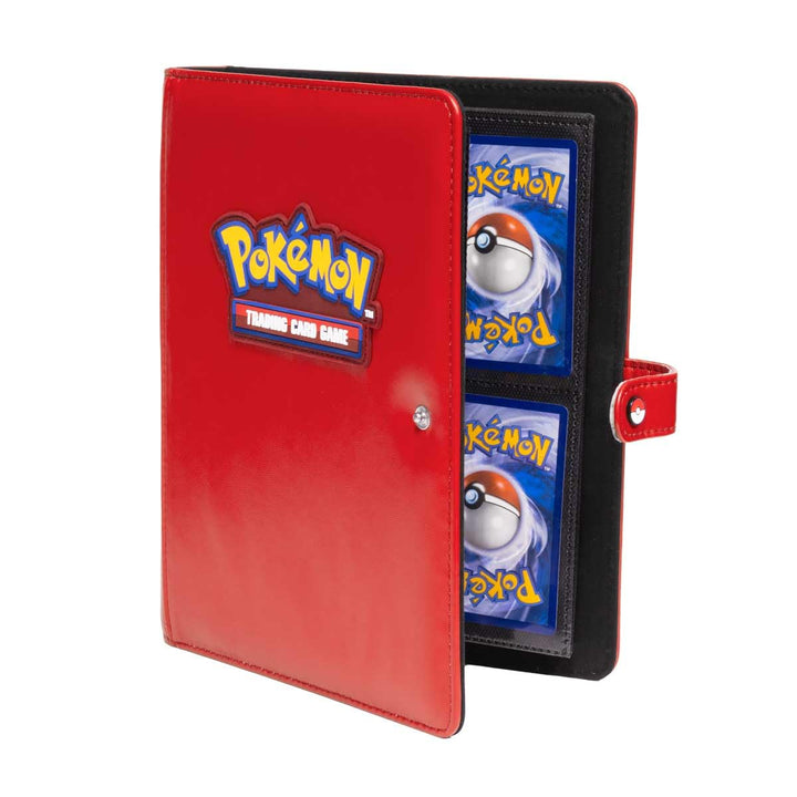 Ultra Pro Premium Red Snap Binder for Pokémon - 20 Page 4-Pocket Album with Enamel Poké Ball Snap