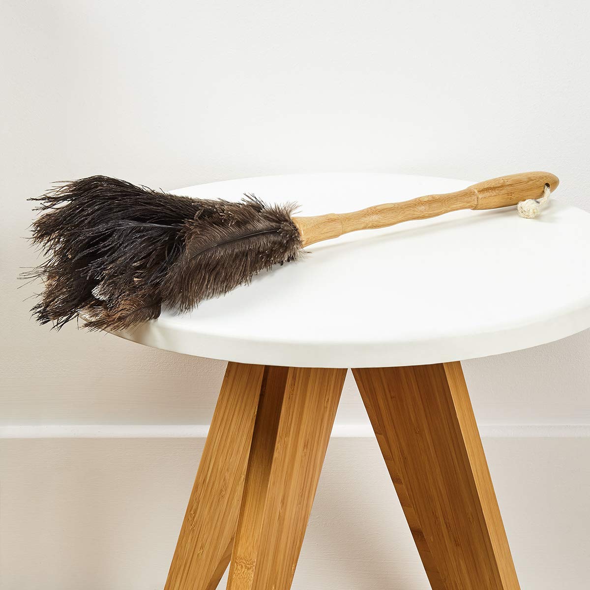 Addis Super Soft Real Ostrich Feather Duster with Bamboo Handle | Anti-Scratch | 54 cm Length