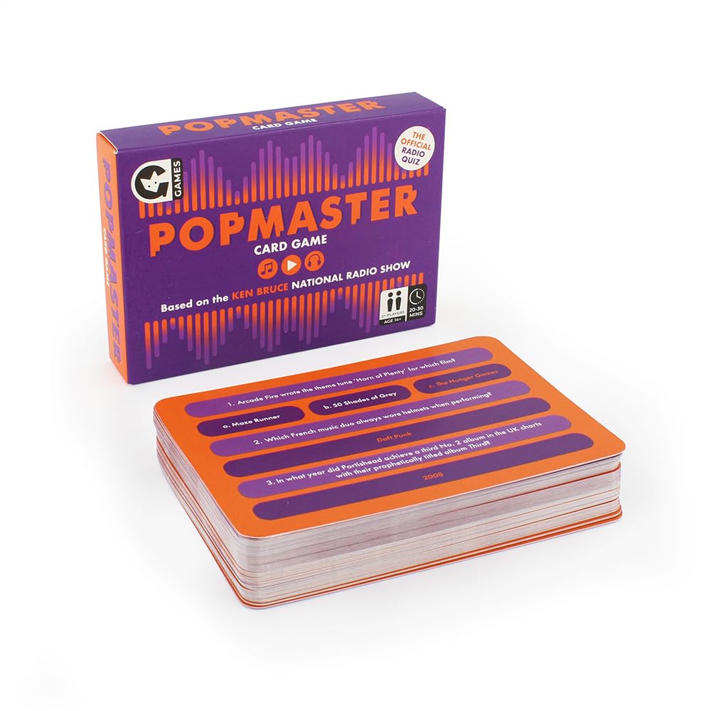 Ginger Fox PopMaster BBC Radio 2 Quiz Card Game | 2+ Players | Ages 14+ 1