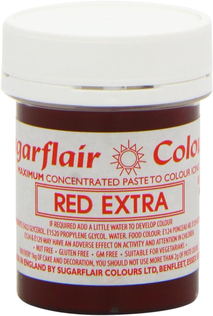 Sugarflair Red Extra Maximum Concentrated Food Colouring Paste 42g