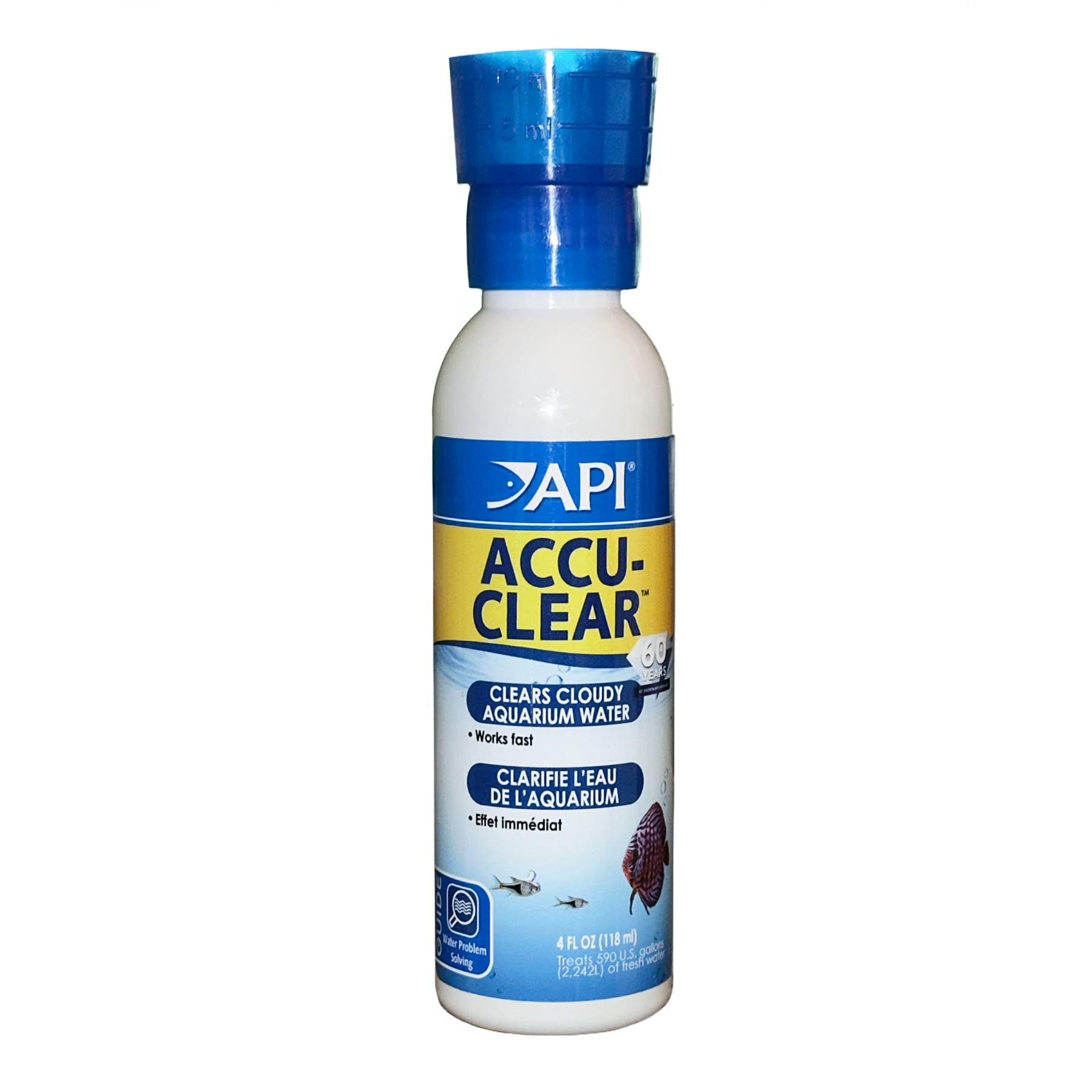 API ACCU-CLEAR Freshwater Aquarium Water Clarifier - Clears Cloudy Water Fast | 118 ml Bottle 1