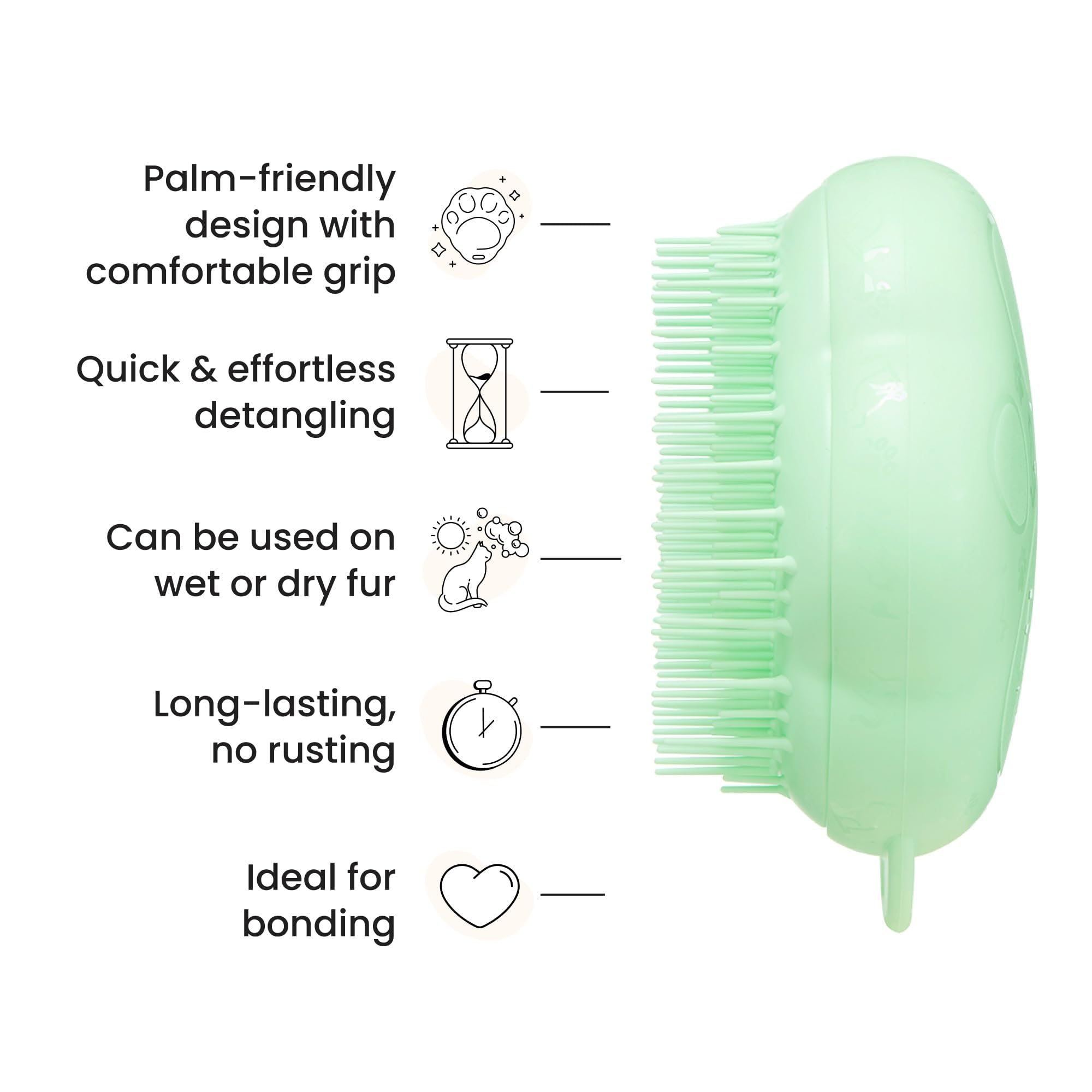 Tangle Teezer Pet Teezer Cat Brush - For Short to Medium Fur | Green Plastic 4