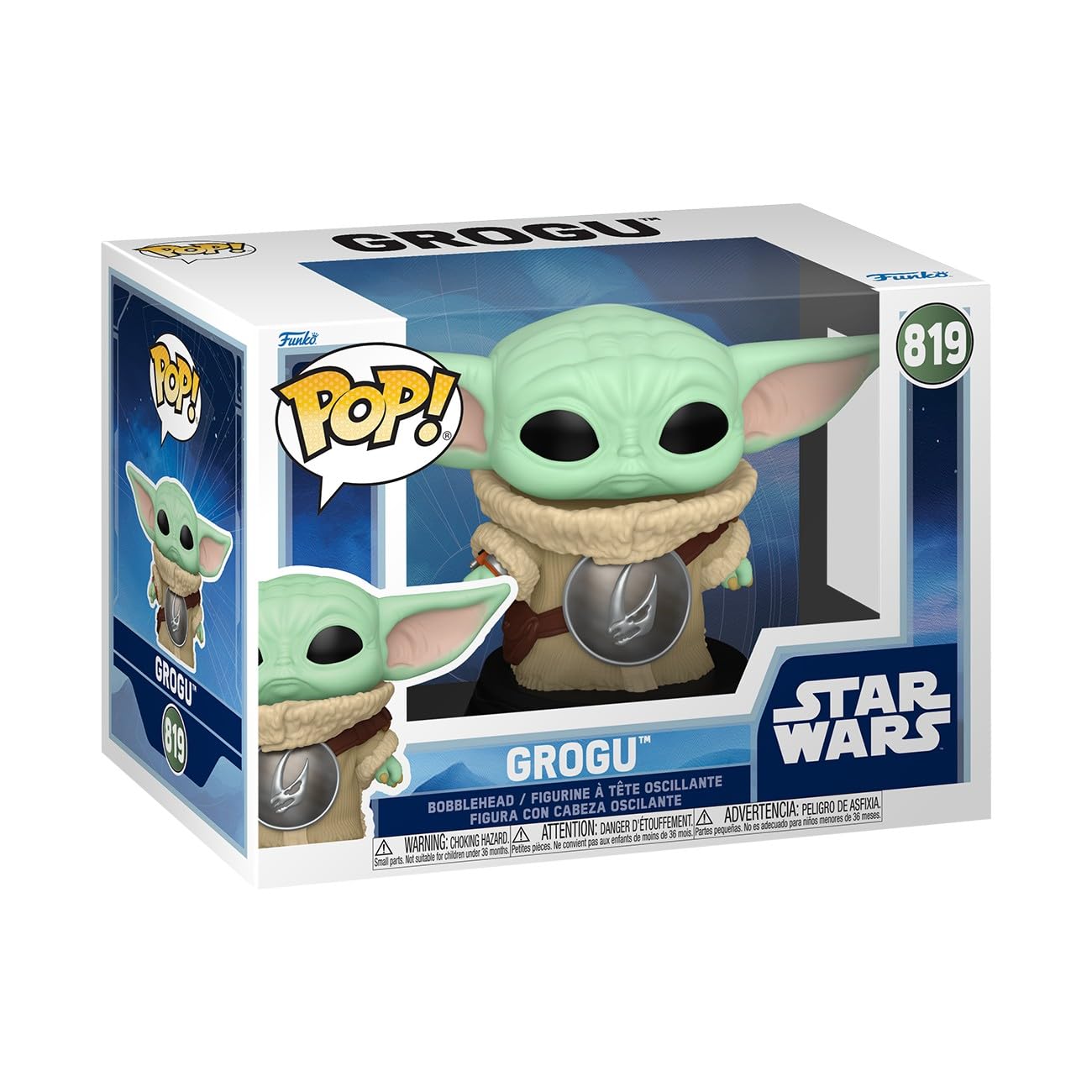 Funko POP! Star Wars: The Mandalorian and Grogu - Grogu Collectible Vinyl Figure | 3.75 in | Model 90447